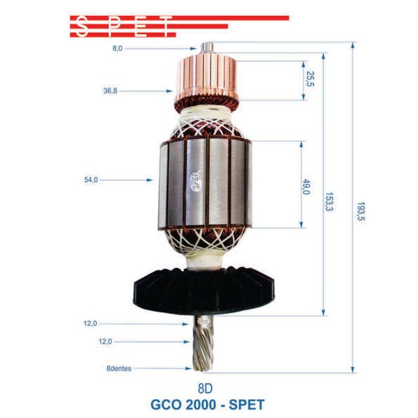 Induzido GCO 2000 220v - 1609B00046