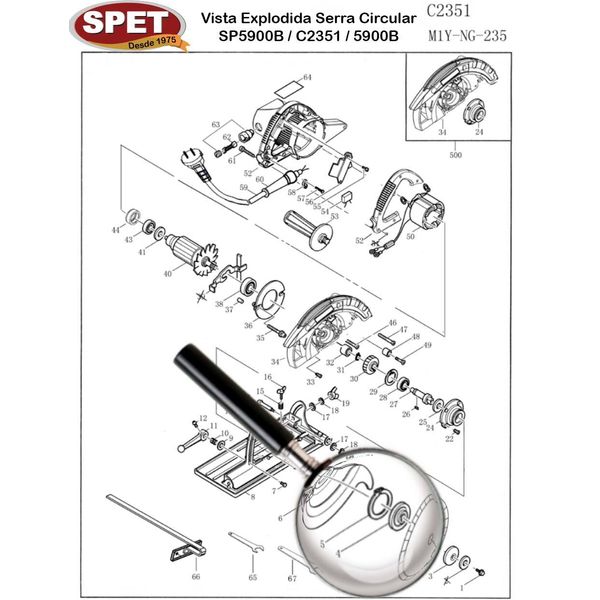 Anel de Retenção Pos 5 / Ref 49207032 / Peça para Serra SP5900B C2351