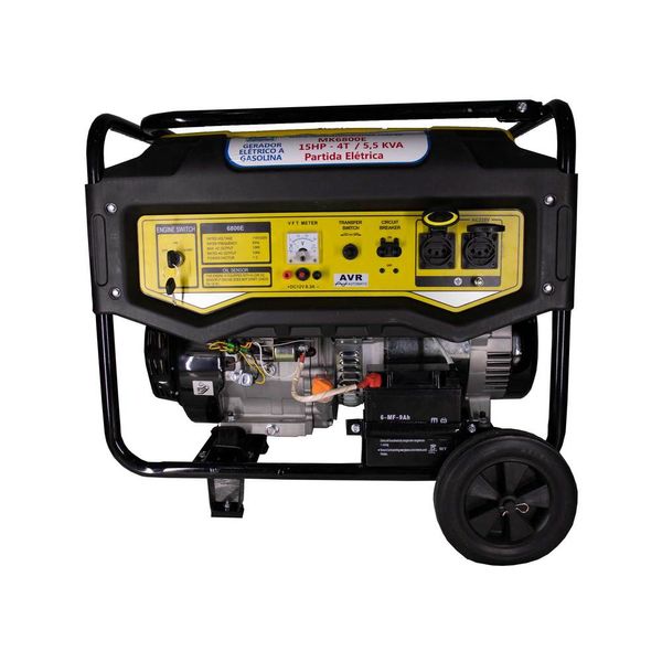 Gerador de Energia a Gasolina MK6800E 127V/230V 60HZ 5,5 KVA / 13HP - 4T Partida Elétrica