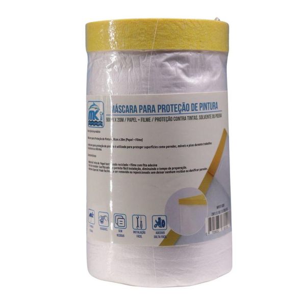 Salva Chão 100cm x 25m / Papel + Plástico Bolha / Proteção Contra Tintas, Solvente ou Poeira