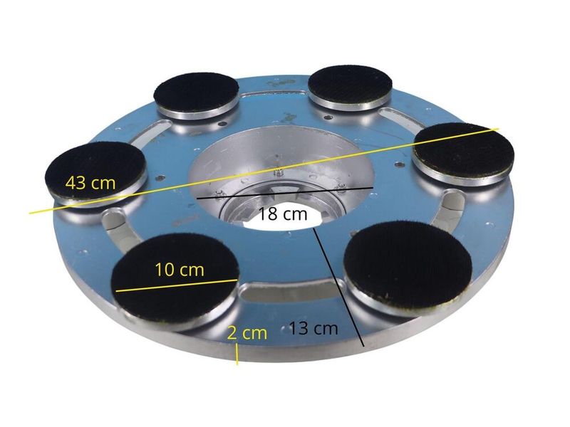 Disco de Trabalho Alumínio Speed-Up Auto Rotativo - Acelerador para Lixadeira Discão 18"