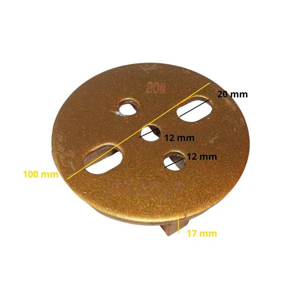Disco de Moagem SPET 80 Grãos / 4" 100 mm / Pré-Acopamento de Pedras e Concreto P/ Lixadeira Discão/ Laranja