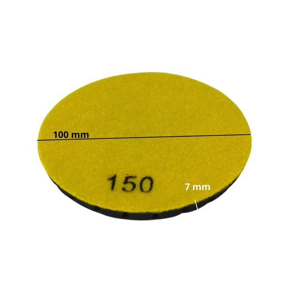 Disco de Moagem SPET 150 Grãos / 4" 100 mm / Desbaste Intermediário / Regularização c/ Velcro