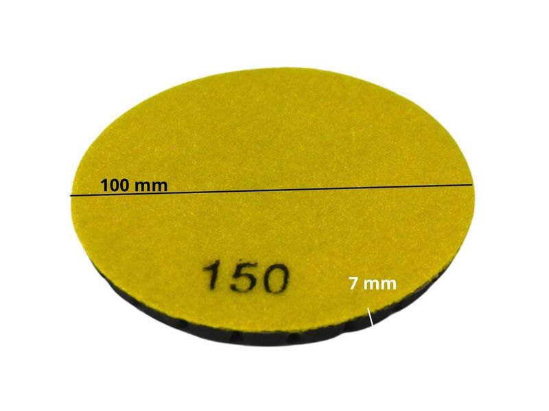 Disco de Moagem SPET 150 Gãos / 4" 100 mm / Desbaste Intermediário / Regularização c/ Velcro