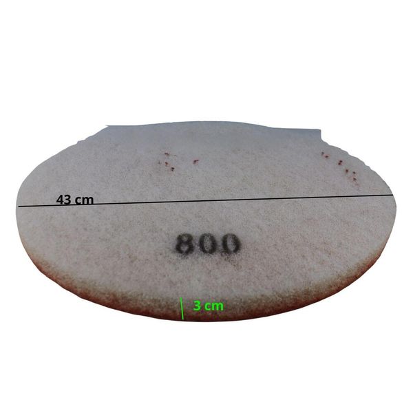 Disco tipo Scotch Brite de Polimento e Limpeza de Piso / Verde 800 Grãos / 17" 430 mm P/ Lixadeira Discão