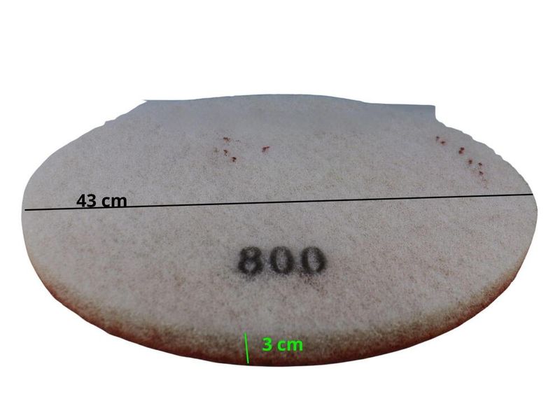 Disco tipo Scotch Brite de Polimento e Limpeza de Piso / Verde 800 Grãos / 17" 430 mm P/ Lixadeira Discão